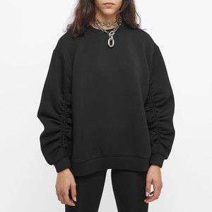 RtA Sam Sweatshirt, Oversized with ruched sleeves, NEW